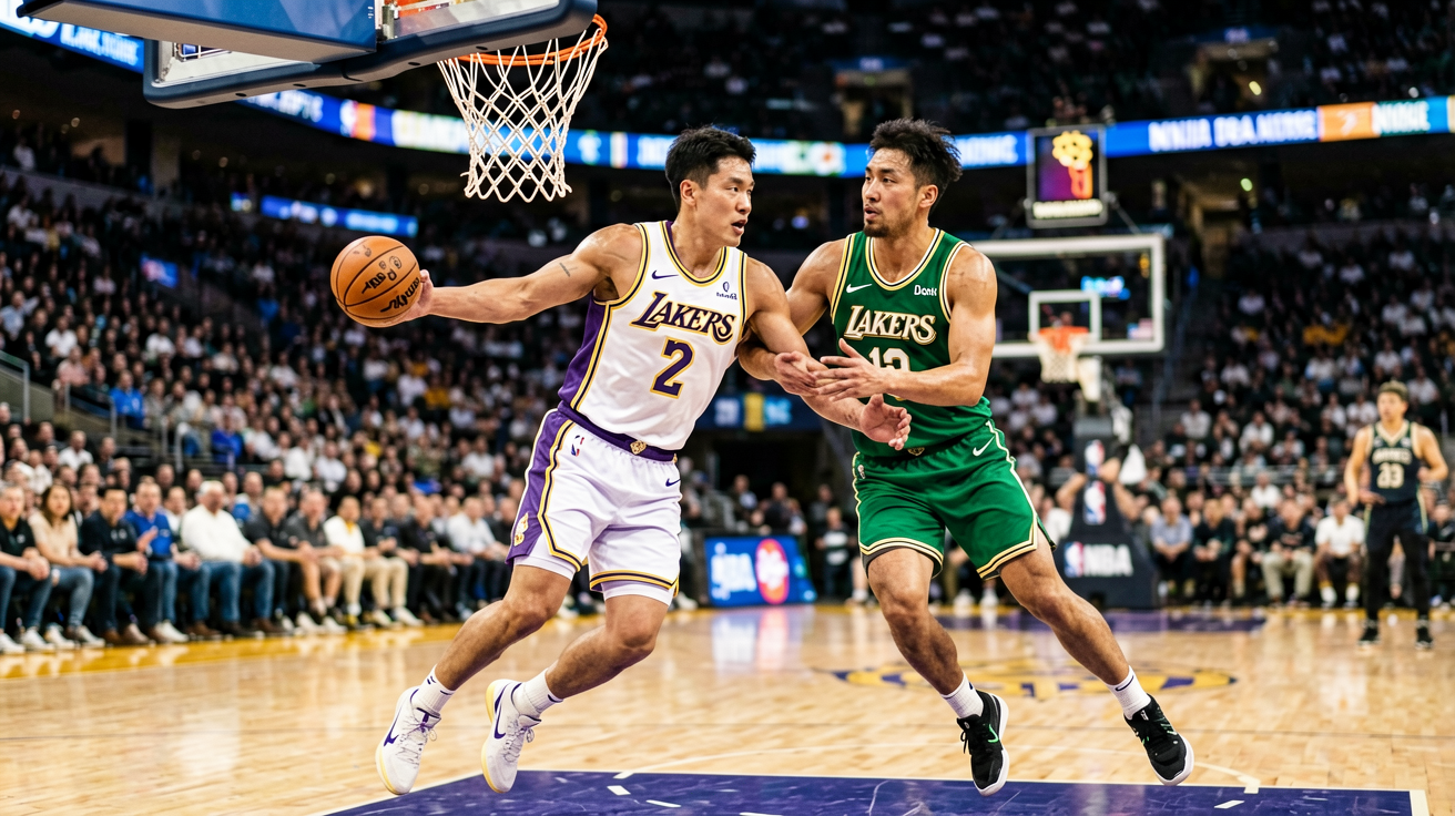 NBA篮球比赛中的激烈对抗瞬间